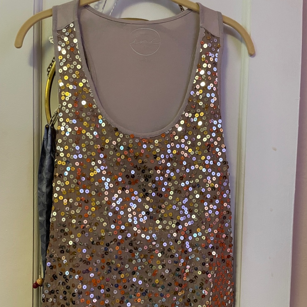 Macey’s INC Brand sequin tank top, size XL